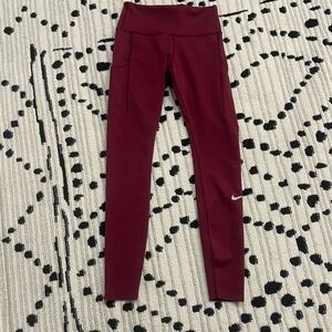 Dark red Nike women’s leggings size small